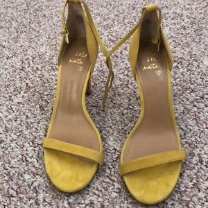 Yellow Suede heels